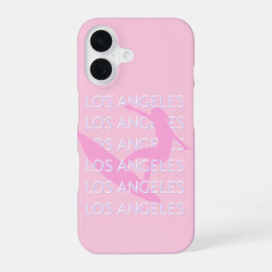 Los Angeles Travel Art, Kalifornien, Pink, Preppy iPhone 16 Hülle