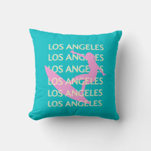 Los Angeles Travel Art, Kalifornien, Surfliebhaber Kissen