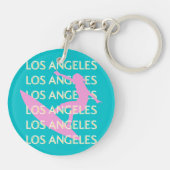 Los Angeles Travel Art, Kalifornien, Surfliebhaber Schlüsselanhänger (Rückseite)