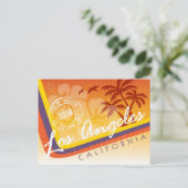 Los Angeles Tropical Postcard Postkarte (Stehend Vorderseite)