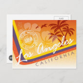 Los Angeles Tropical Postcard Postkarte (Vorne/Hinten)