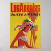 Los Angeles United Air Lines Advertising Poster (Vorne)