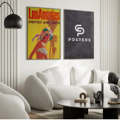 Los Angeles United Air Lines Advertising Poster