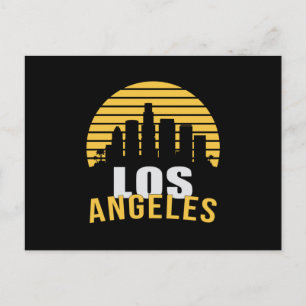 Los Angeles USA City Cityscape Skyline Funny Gift Postkarte