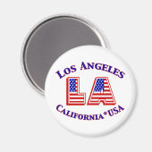 Los Angeles USA Patriotisches Logo Magnet (Vorderseite/Rückseite)