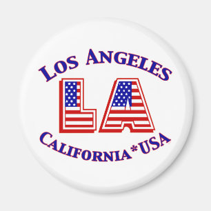 Los Angeles USA Patriotisches Logo Magnet