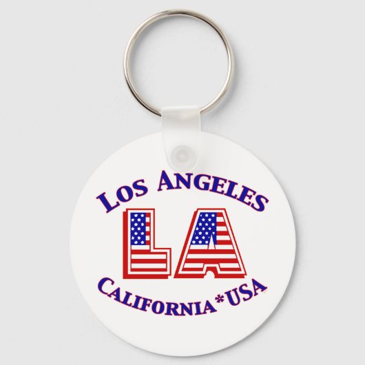 Los Angeles USA Patriotisches Logo Schlüsselanhänger (Vorderseite)