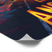 Los Angeles USA Vintag Illustration Travel Poster (Ecke)