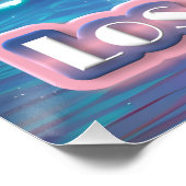 Los Angeles Vaporwave Travel Poster (Ecke)