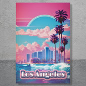 Los Angeles Vaporwave Travel Poster