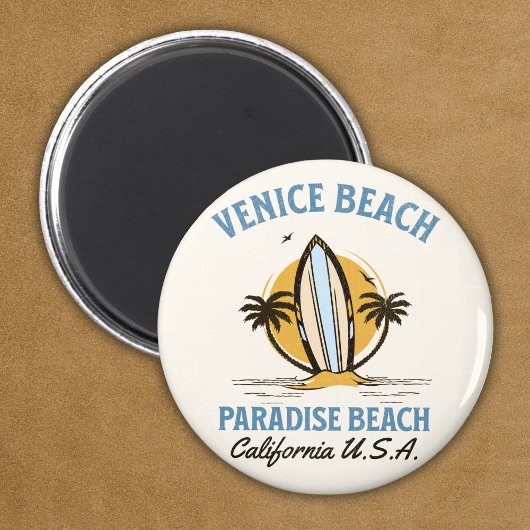 Los Angeles Venice Beach – Coastal Travel Art Magnet