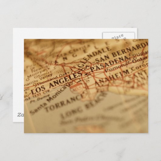 LOS ANGELES Vintage Karte (Vorne/Hinten)