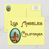 Los Angeles Vintage Mission Postcard Postkarte (Vorne/Hinten)