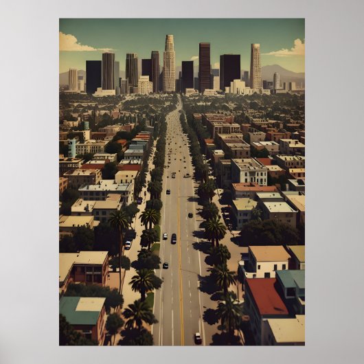 Los Angeles Vintage-Plakat Poster (Vorne)