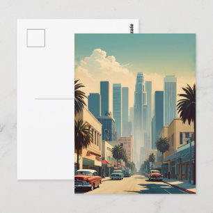 Los Angeles Vintage-Plakat Postkarte