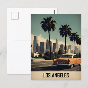 Los Angeles Vintage-Plakat Postkarte