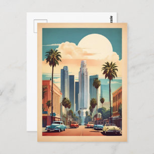 Los Angeles Vintage Poster Postkarte