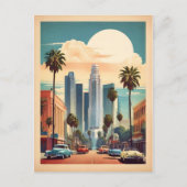 Los Angeles Vintage Poster Postkarte (Vorderseite)