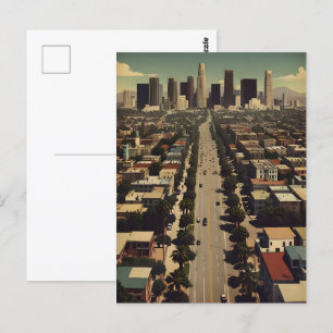 Los Angeles Vintage Poster Postkarte