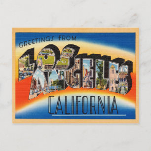 Los Angeles Vintage-Reise-Postkarte restauriert Postkarte