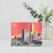 Los Angeles Vintage Travel Postkarte (Stehend Vorderseite)