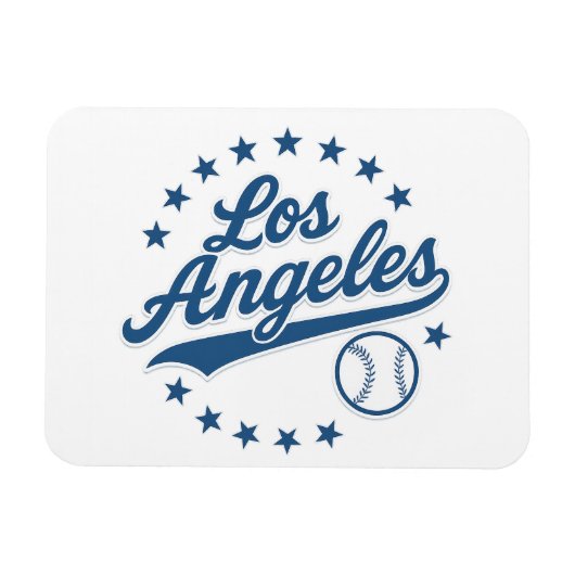 Los Angeles Vintages Baseball Logo Design - Classi Magnet (Horizontal)