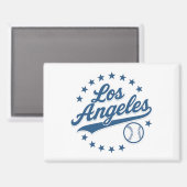 Los Angeles Vintages Baseball Logo Design - Classi Magnet (Vorderseite/Rückseite)