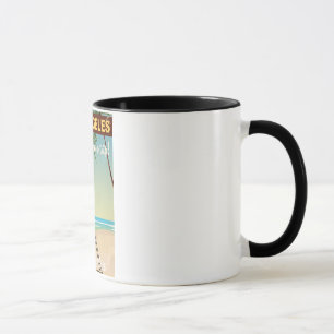 Los Angeles Vintages Kamerastrandposter Tasse