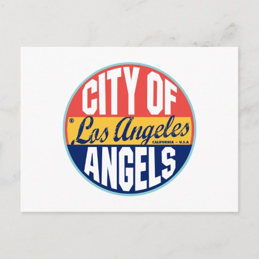 Los Angeles Vintages Label Postkarte (Vorderseite)