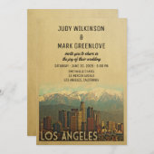 Los Angeles Wedding Einladung Vintag Mitte des Jah (Vorne/Hinten)