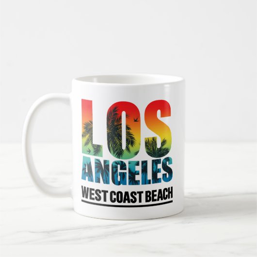 Los Angeles West Coast Beach Kaffeetasse (Links)