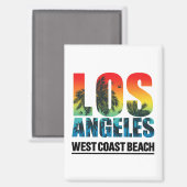 Los Angeles West Coast Beach Magnet (Vorderseite/Rückseite)