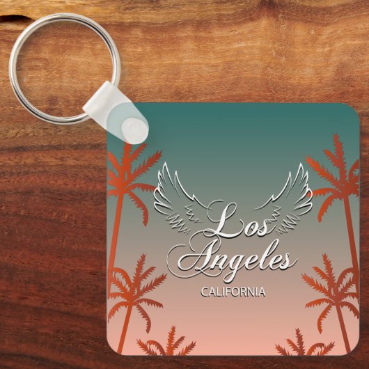 Los Angeles Word Art City Sign Keychain Schlüsselanhänger (Vorderseite)