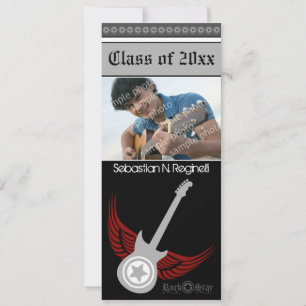 Los! Angesagte Abschluss-Ankündigung (grau) Einladung