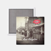 Los Angles California 1935 Olivera Street Foto Magnet (Vorderseite/Rückseite)