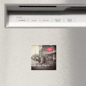 Los Angles California 1935 Olivera Street Foto Magnet (In Situ (Geschirrspüler))