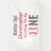 Los! Baseball 1. Geburtstag Banner (Vertikal)