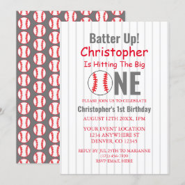 Los! Baseball 1. Geburtstag Einladung