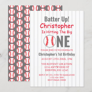 Los! Baseball 1. Geburtstag Einladung
