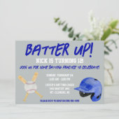 Los! Baseball-Geburtstagsparty Einladung (Stehend Vorderseite)