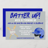 Los! Baseball-Geburtstagsparty Einladung (Vorne/Hinten)