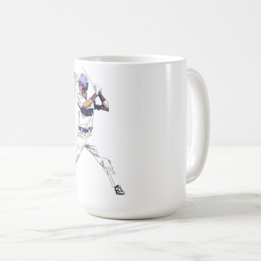 Los! - Baseball Player und US-Flagge Kaffeetasse (VorderseiteRechts)