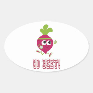 Los, Beet! Ovaler Aufkleber