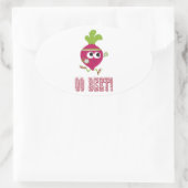Los, Beet! Ovaler Aufkleber (Tasche)