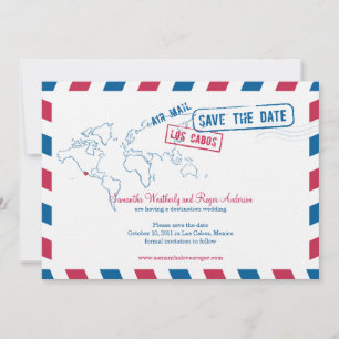 Los Cabos Mexico Air Mail Hochzeit retten Datum Save The Date