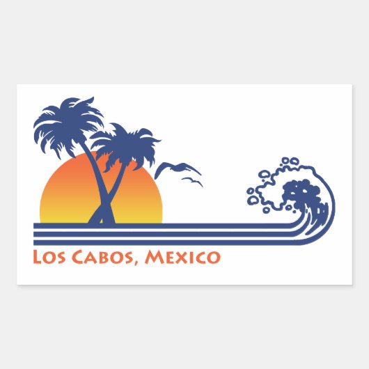 Los Cabos Mexiko Rechteckiger Aufkleber (Vorderseite)