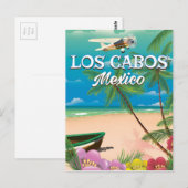 Los Cabos Mexiko Strandposter Postkarte (Vorne/Hinten)