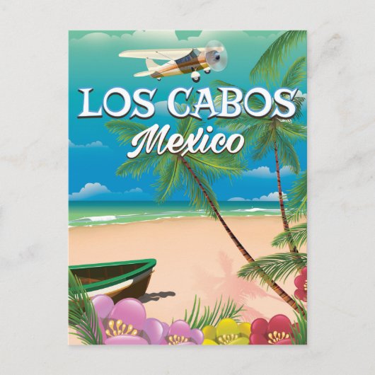 Los Cabos Mexiko Strandposter Postkarte (Vorderseite)