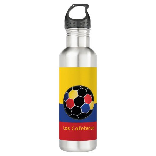 Los Cafeteros Edelstahlflasche (Vorderseite)