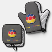 Los Cafeteros Ofenhandschuh & Topflappen-Set (Vorderseite/Rückseite)